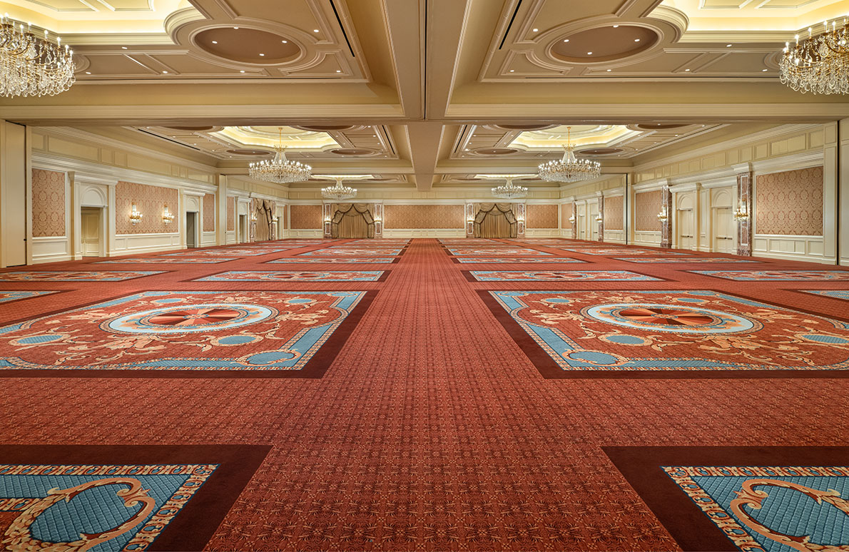 Grand Ballroom conference space with chairs and tables on the first floor of The Grand America