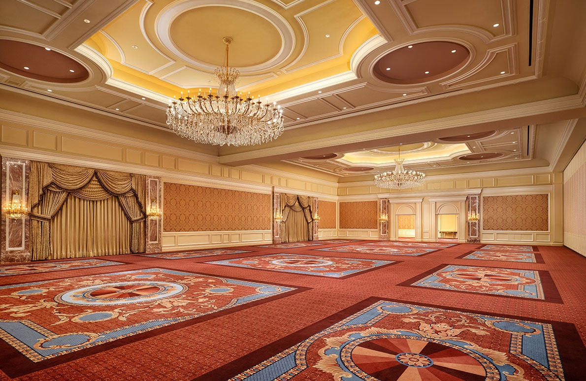 Grand Ballroom conference space with chairs and tables on the first floor of The Grand America