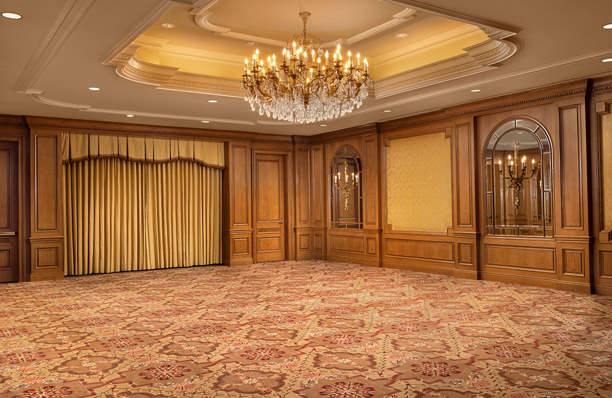 Milano meeting space with chairs and tables on the third floor of The Grand America