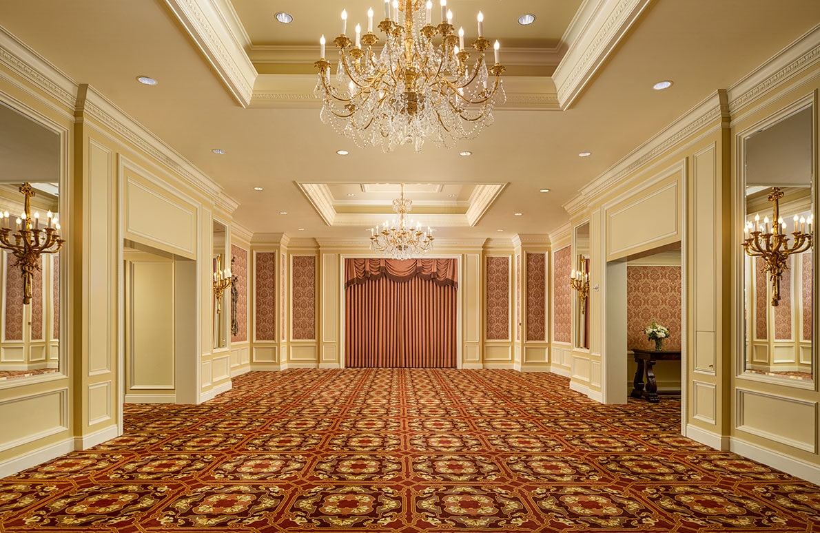 Riviera meeting space with chairs on the third floor of The Grand America