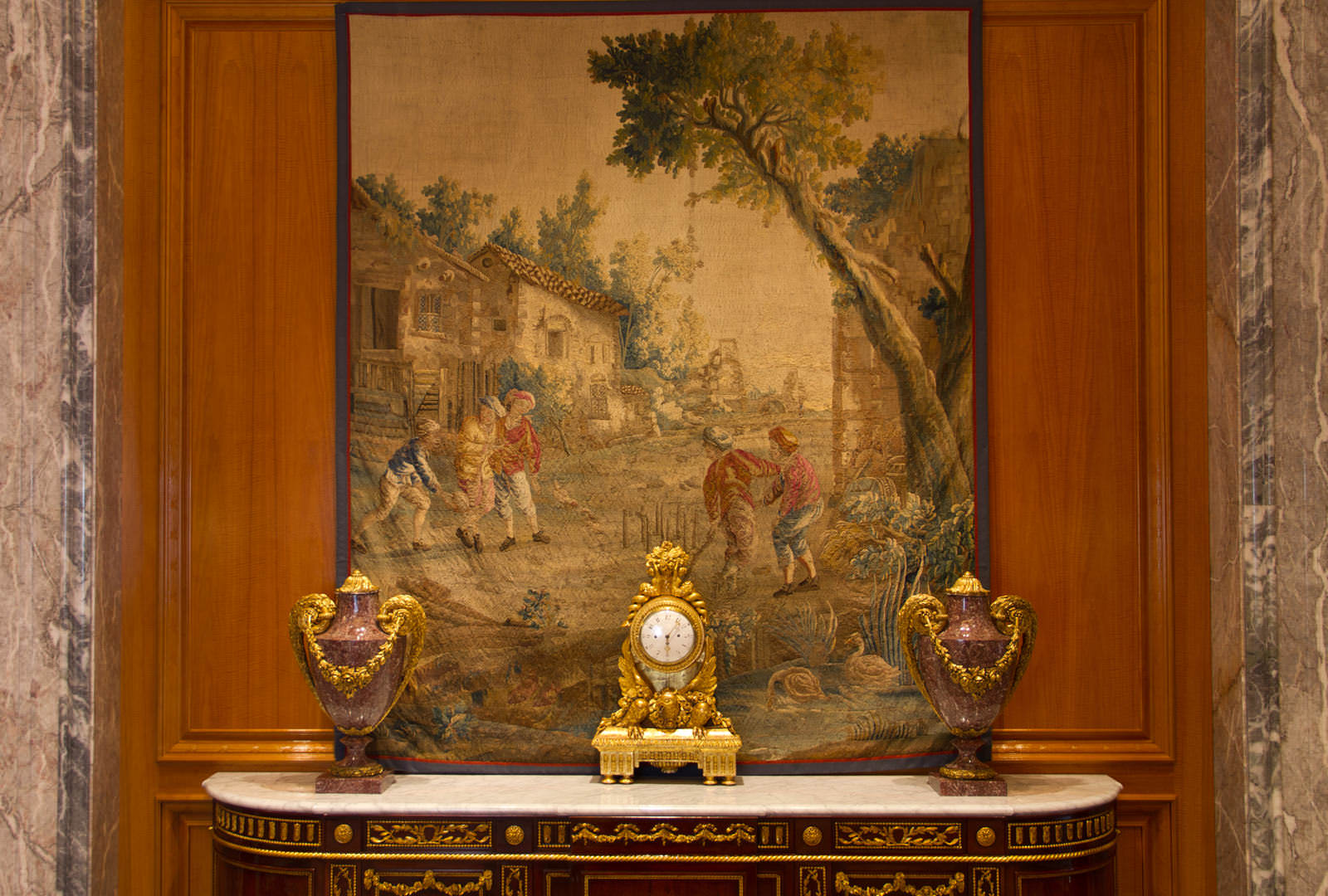 The Grand America's Art tour wool and silk Aubusson Tapestry