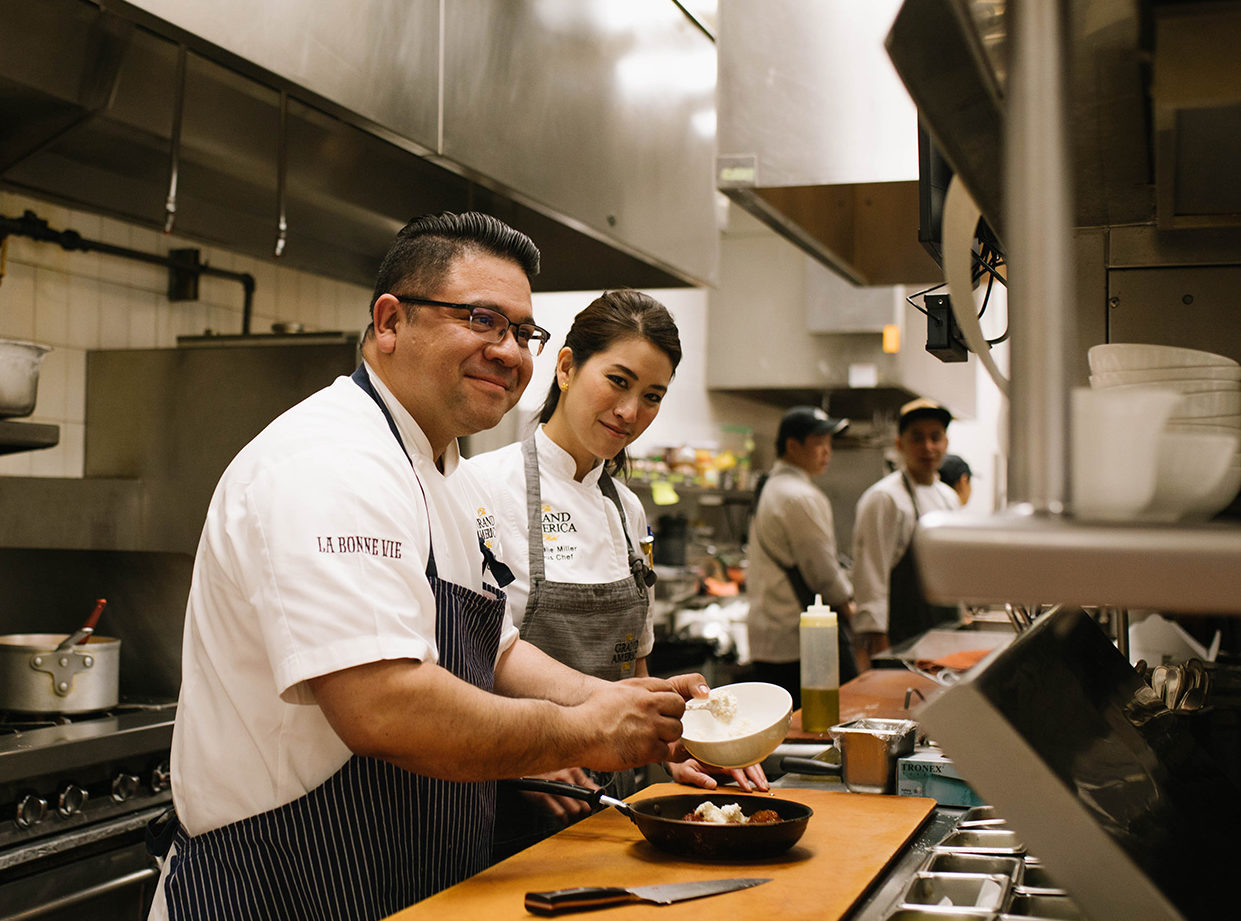 Culinary Team in the kitchen at The Grand America Hotel in Salt Lake.