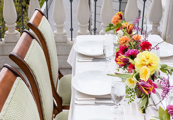 Wedding event table at The Grand America Hotel in Salt Lake.
