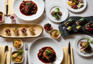 Exceptional fine dining dishes featuring house-made ingredients from the Garden Cafe at The Grand America Hotel