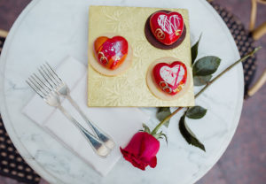 Special Valentine's Day desserts from La Bonne Vie at The Grand America Hotel