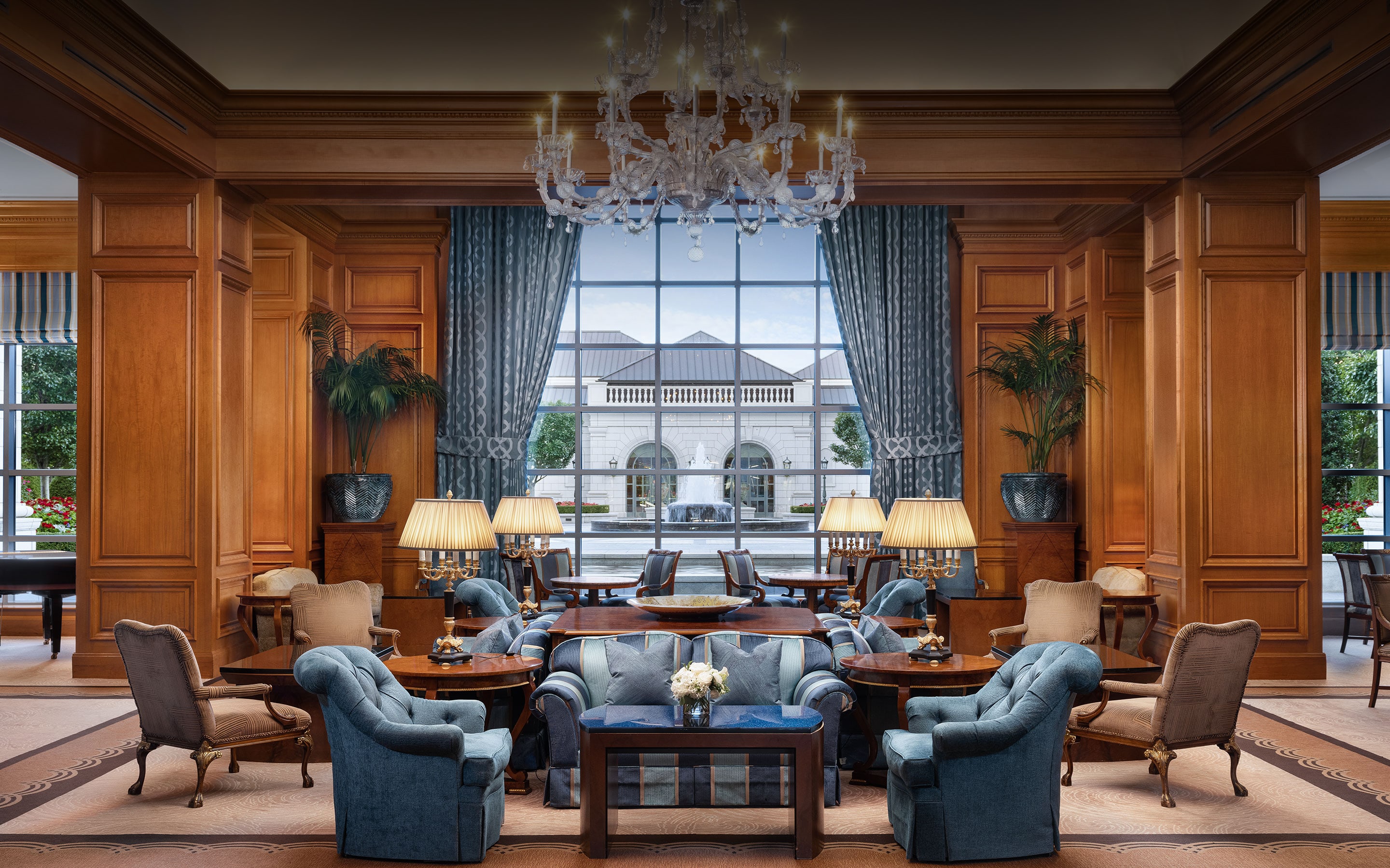 The Lobby Lounge inside The Grand America Hotel.