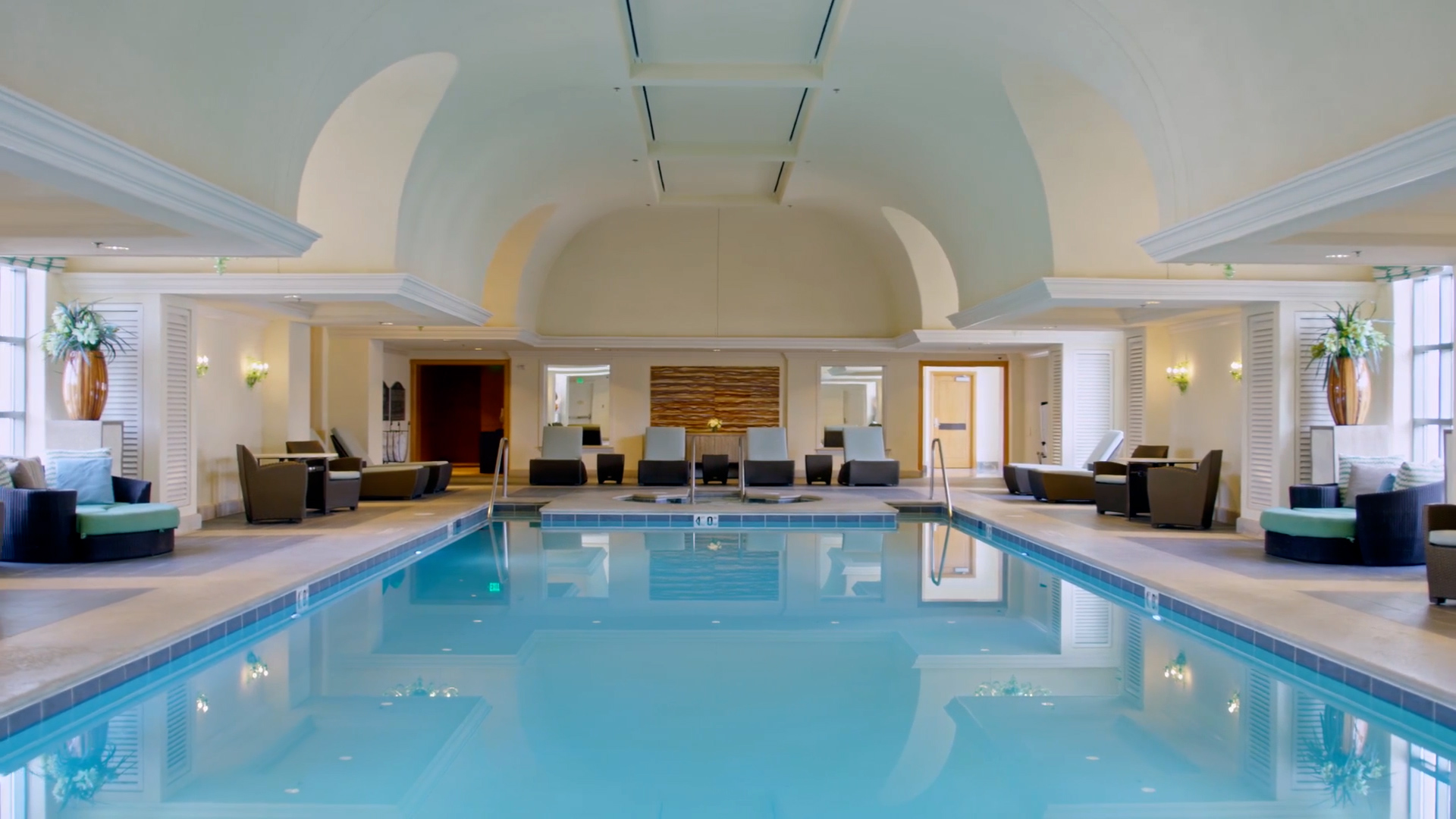 View of The Indoor Pool at The Grand America Hotel in Salt Lake City, Utah