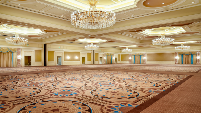 view of grand ballroom event space