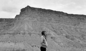 woman in desert